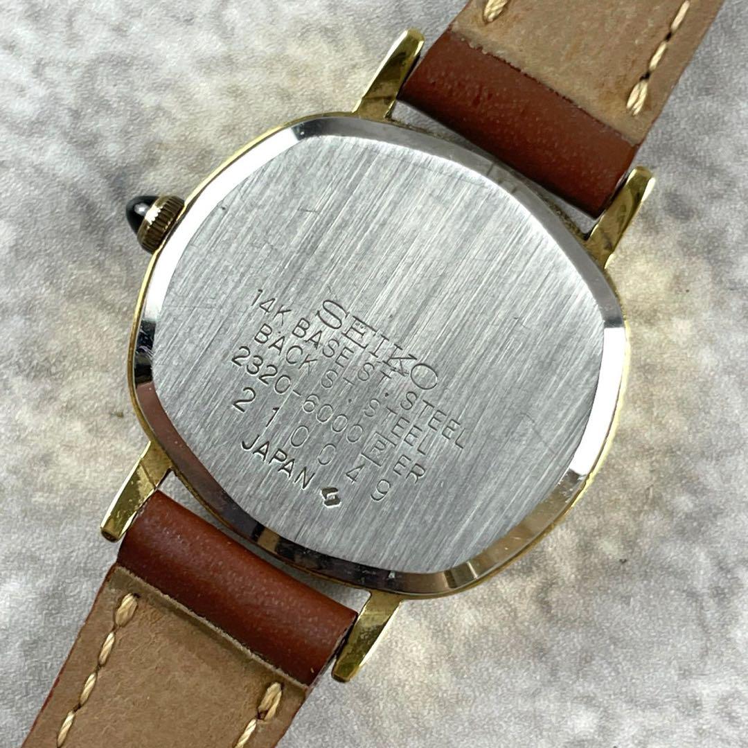 SEIKO エクセリーヌ　14K 14K/稼働/美品】SEIKO セイコー エクセリーヌ クォーツ腕時計