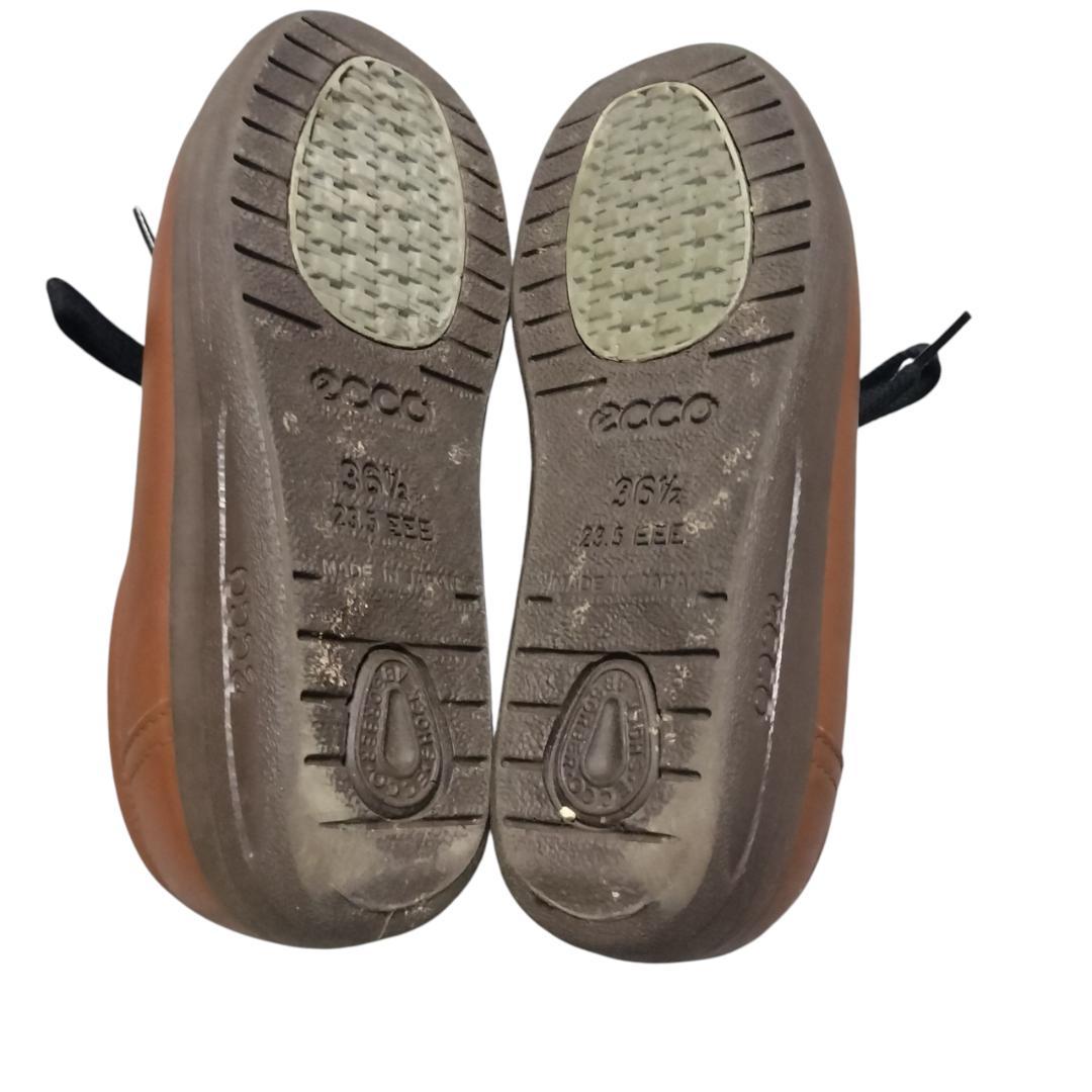 ECCO エコー スニーカー レザー 本革 ブラウン 23.5cm - メルカリ