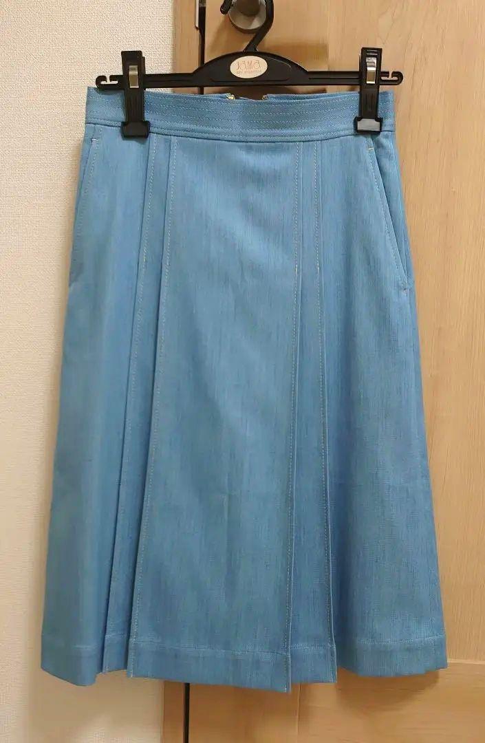 アナイ 膝丈スカート ブルー サイズ34 新品 格安 3968円 ewellsconsult