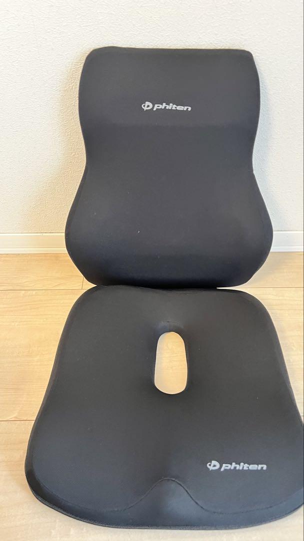 【2点セット】phiten 車用シートクッション 背当て　ヒップ　腰当て