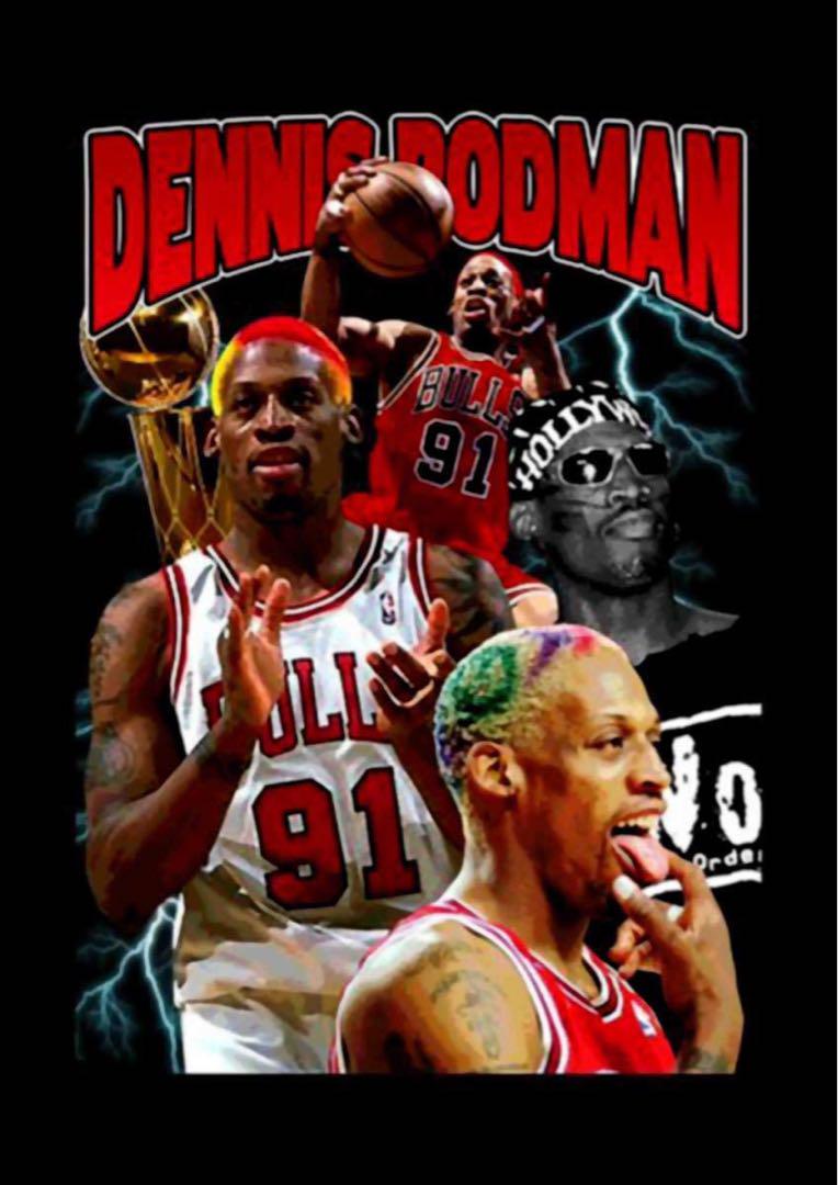 新品 デニスロッドマン NBA バスケ ブルズ 90年代FW ジョーダン ロンT