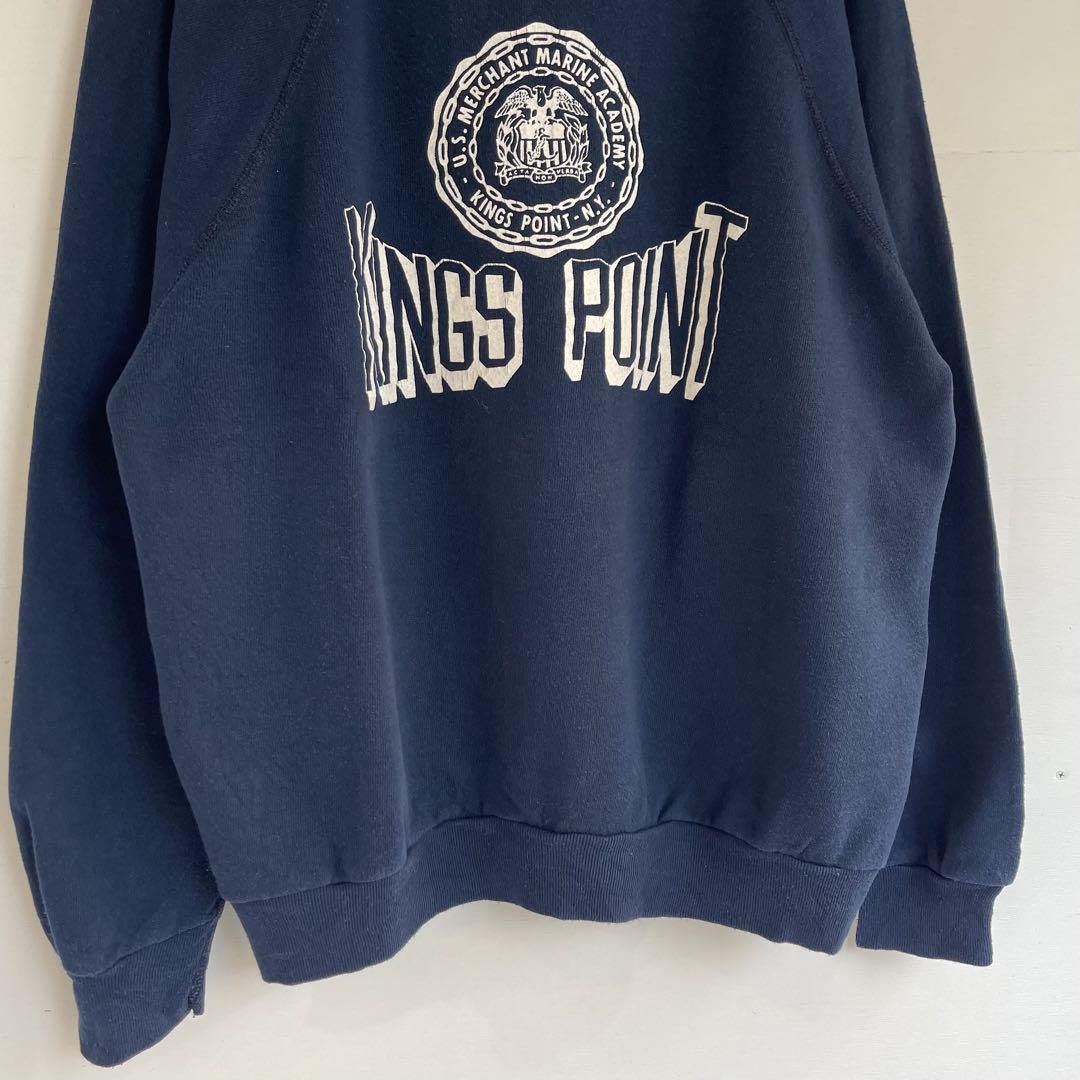 80s USMMA ラグランスウェット 士官 デザイン ヴィンテージ 古着