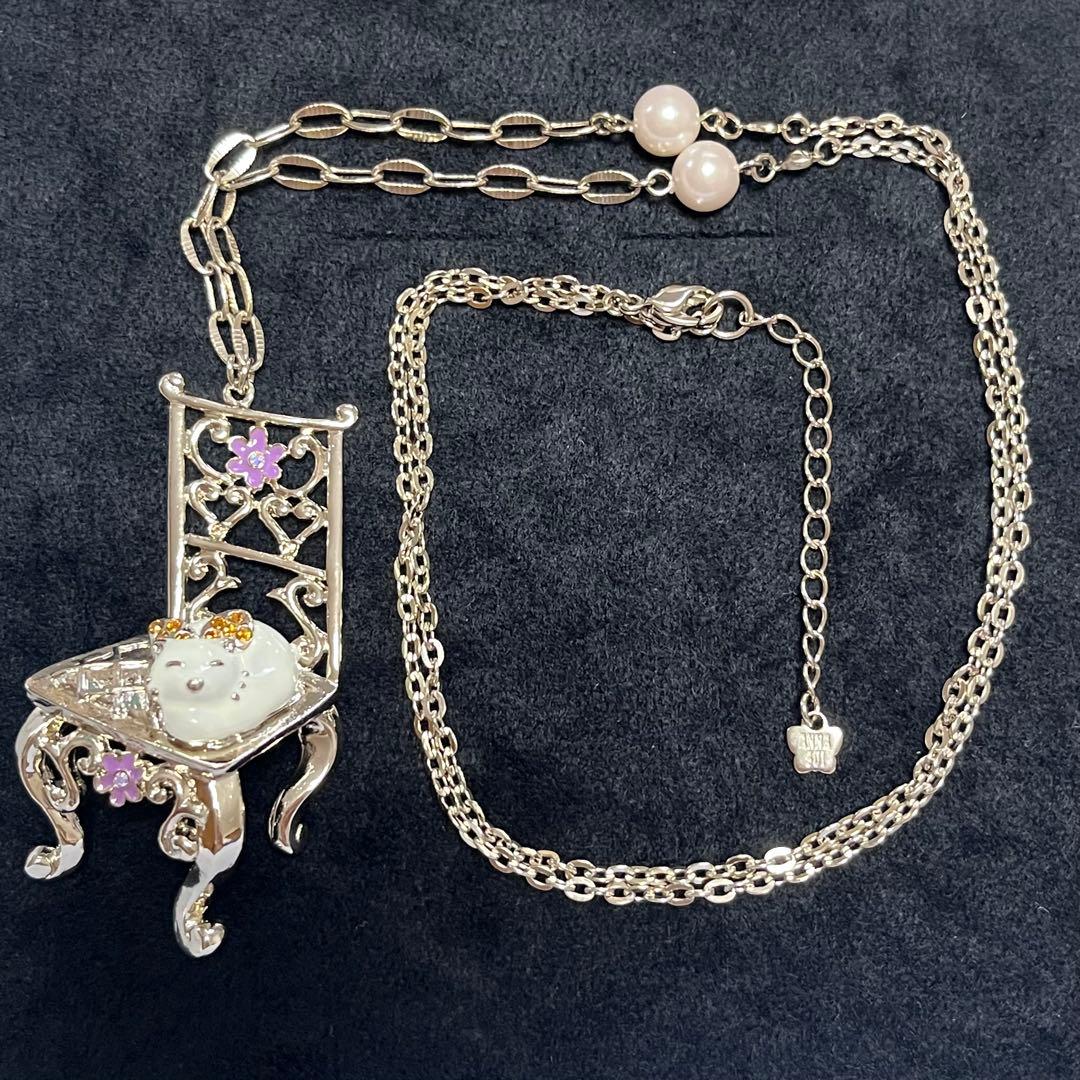 【美品】アナスイ 猫 （白猫）ネックレス ＊レア＊