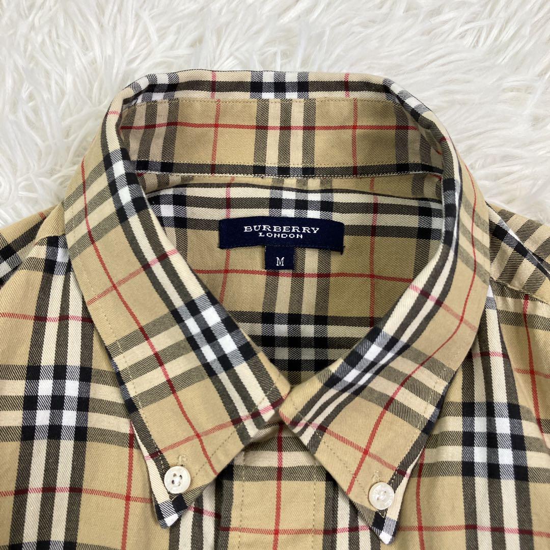 BURBERRY LONDON バーバリーロンドンノバチェック柄長袖シャツ M