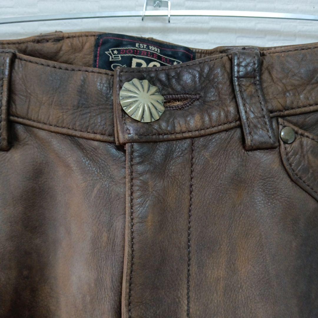 新品未使用　DOUBLE RL　コンチョレザーパンツ　ヴィンテージタイプ