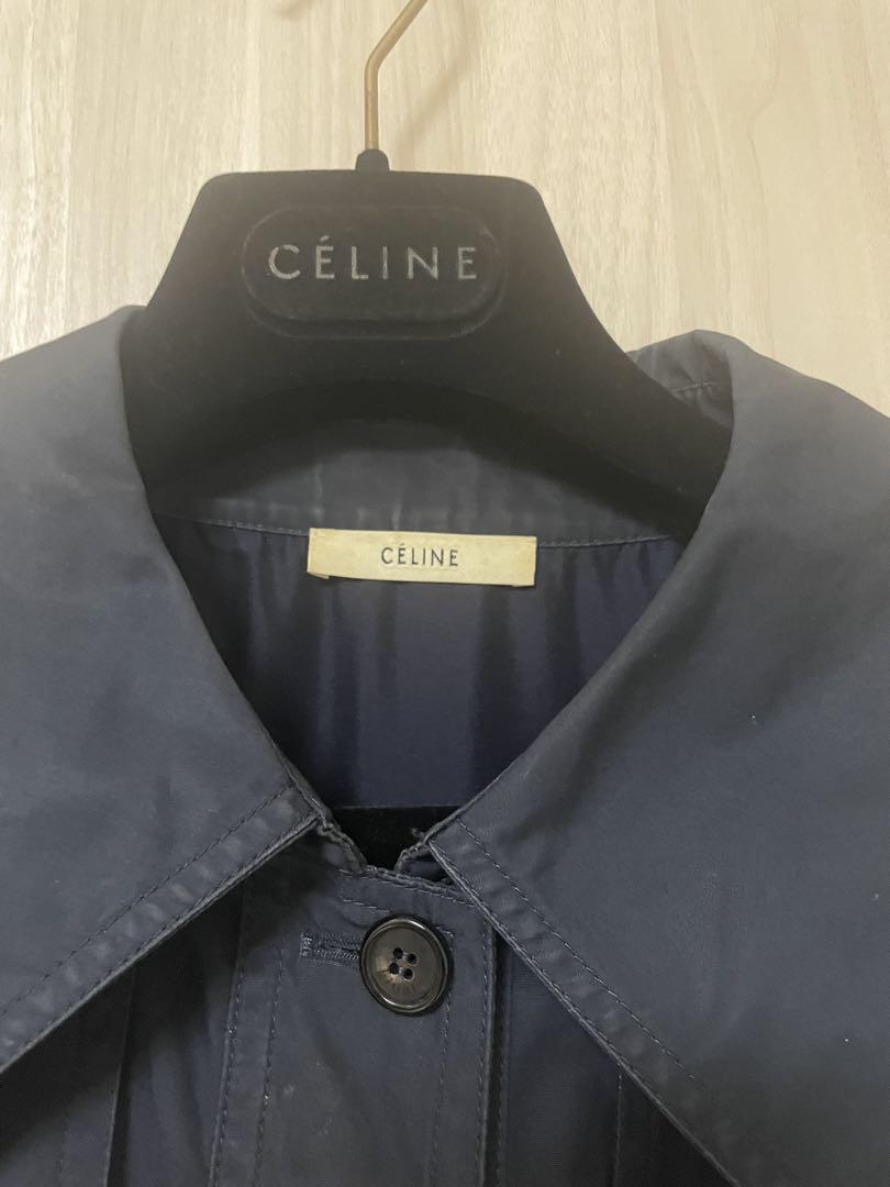 【最終価格】CÉLINE セリーヌネイビー トレンチロングコート匿名配送　40