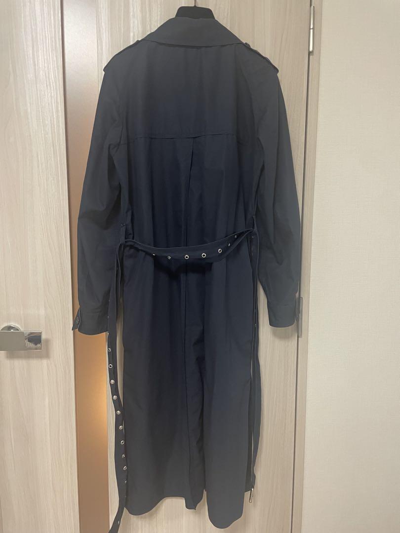 【最終価格】CÉLINE セリーヌネイビー トレンチロングコート匿名配送　40