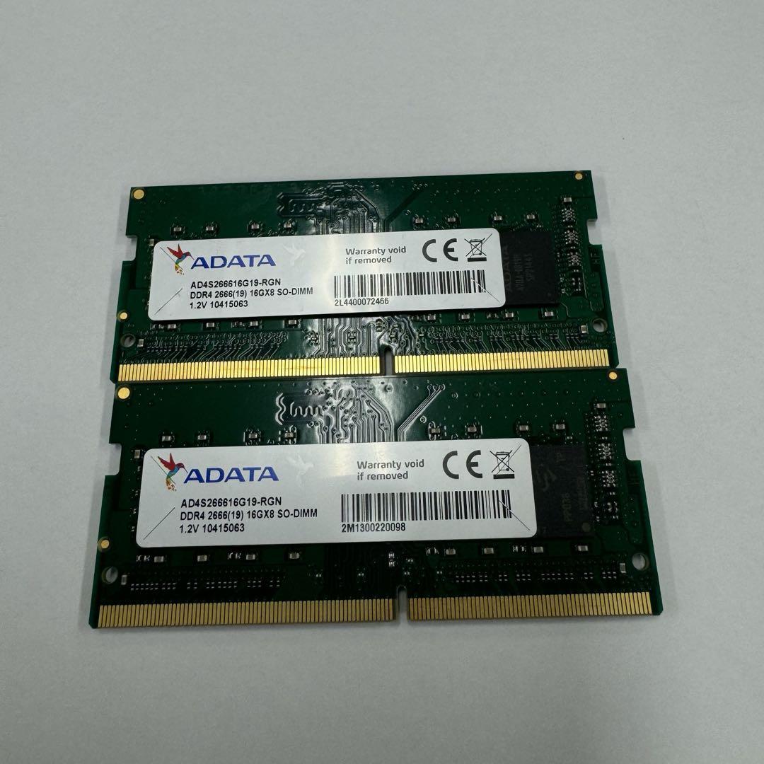 DDR4 32GB(16GB×2) SO-DIMM ノート　メモリ　ADATA