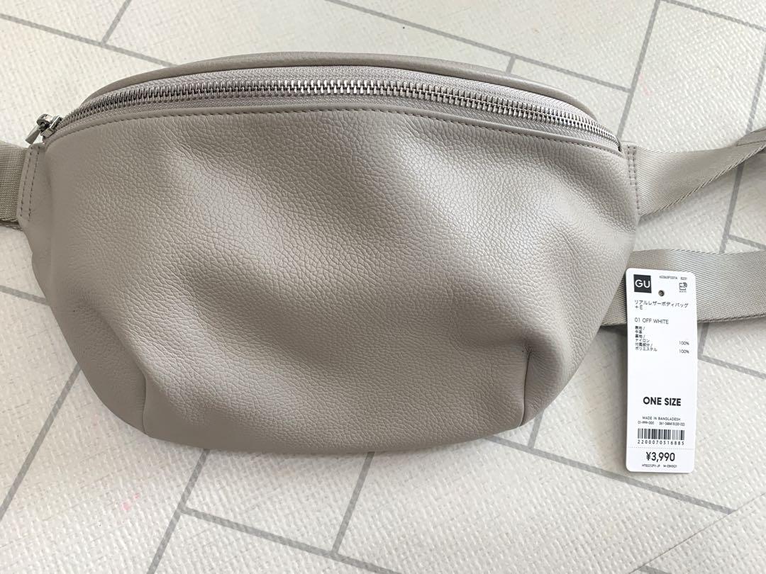 GU リアルレザーボディバッグ+E Off White GU リアルレザーボディバッグ+E Off White - メルカリ