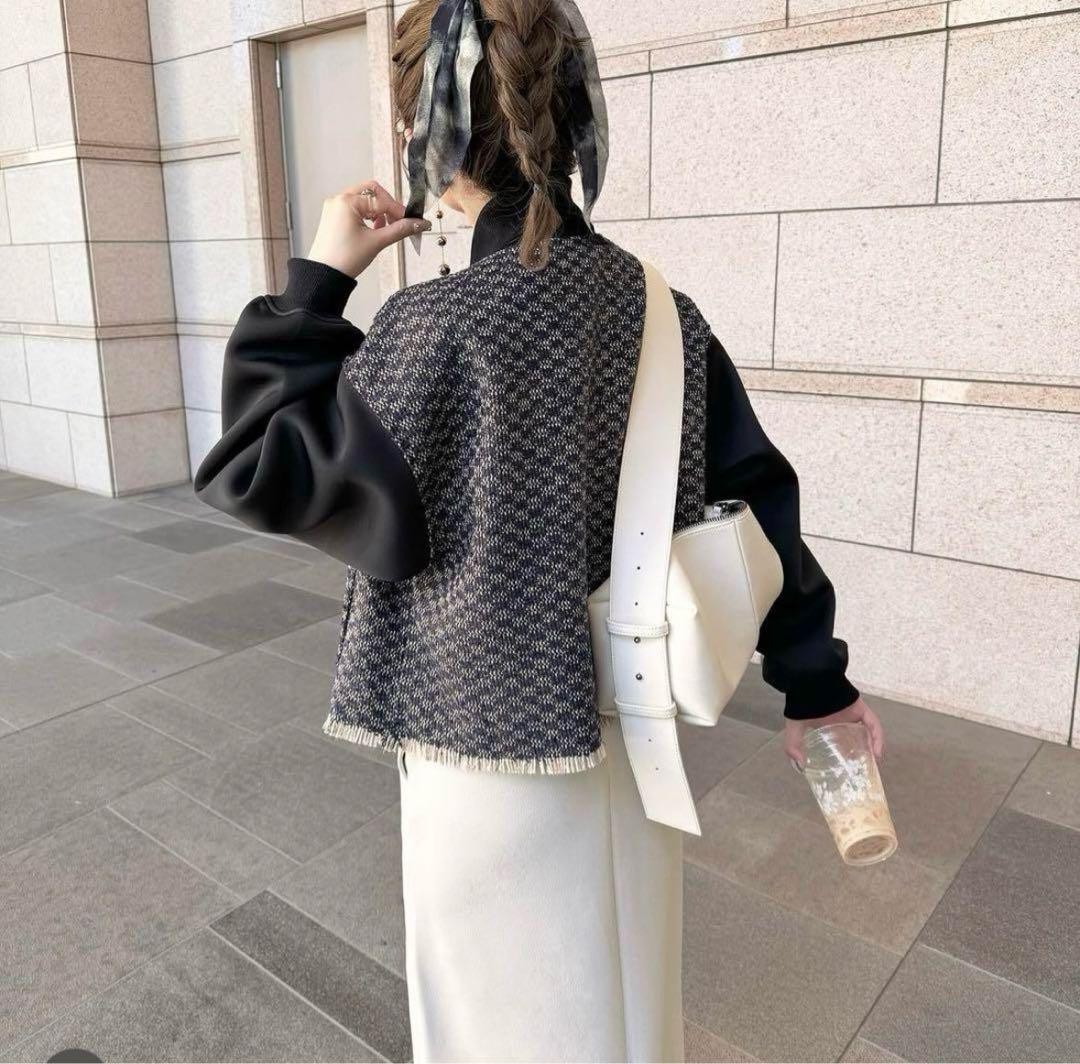 ANDREA&co ラメツイードブルゾン　新品・未使用 ANDREA&co ラメツイードブルゾン新品・未使用