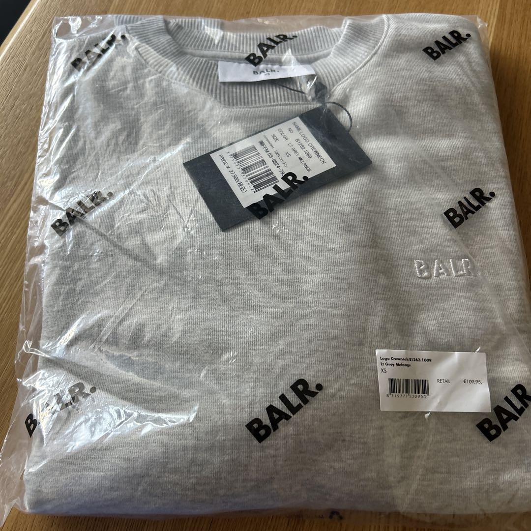 【タカ】BALR. ボーラー ロゴ スウェット トレーナー グレー BALR. ボーラー スウェット トレーナー ロゴ入り クルーネック