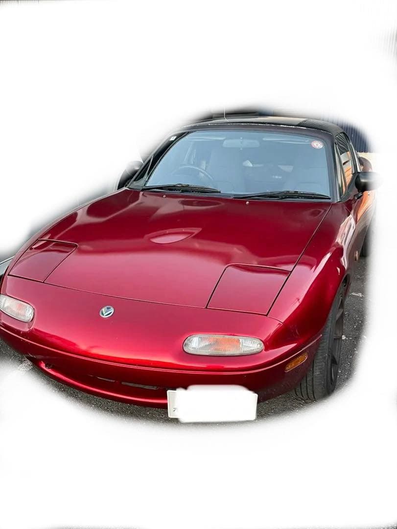 ユーノスロードスター（NA） オールペン　ブラックホイール　事故車　現状