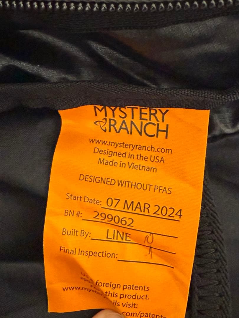 MYSTERY RANCH ブラックバックパック MYSTERY RANCH ブラックバックパック