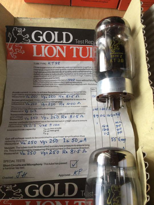 受注生産品】 GOLD LION KT88 真空管4本ペアーセット データ、元箱付き - その他 - hlt.no 受注生産品】 GOLD LION KT88 真空管4本ペアーセット データ、元箱付き - その他 - hlt.no