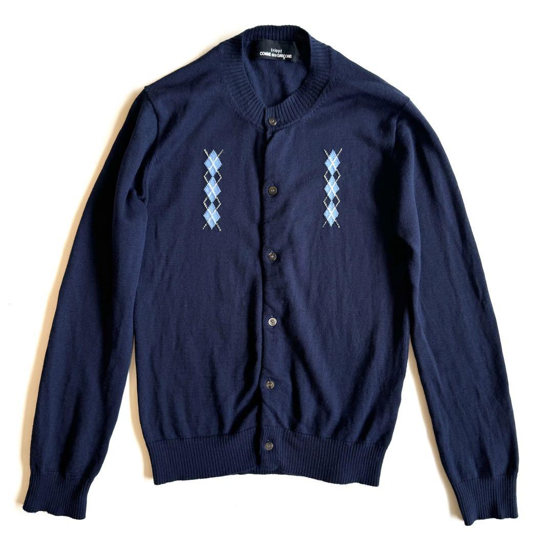 《美品》tricot COMME des GARCONS アーガイルカーディガン