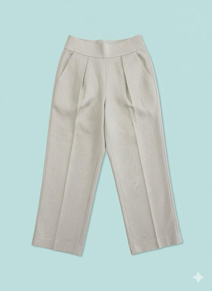 NOLLEY S sophi 上質リネン混 ワイドクロップドパンツ 美シルエットM・NOLLEY'S Sophi