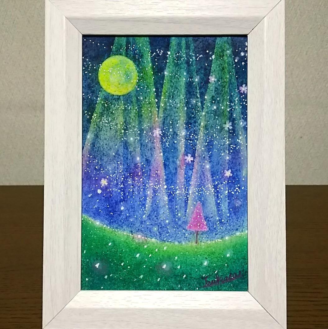 ゆう　a candle at night パステル画　絵画アート原画 48575b4b46353de374428b2dc7cdac