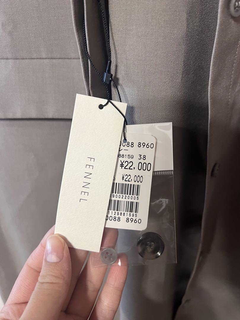 fennel ジレ　グレー　ベスト　スリット　9号