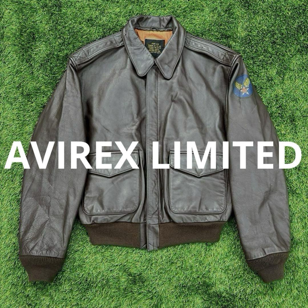 S 良品 AVIREX A-2 韓国製 レザー フライト ジャケット