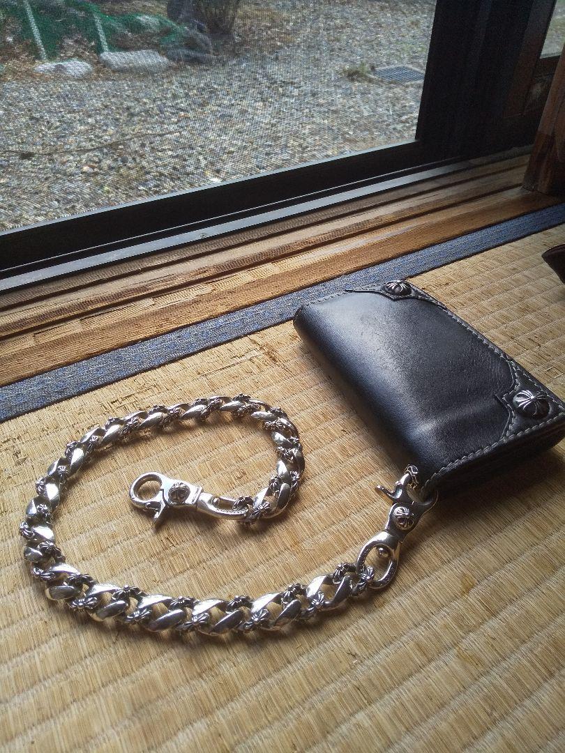 silver925  Wクリップ ファンシー ウォレットチェーン  ロング