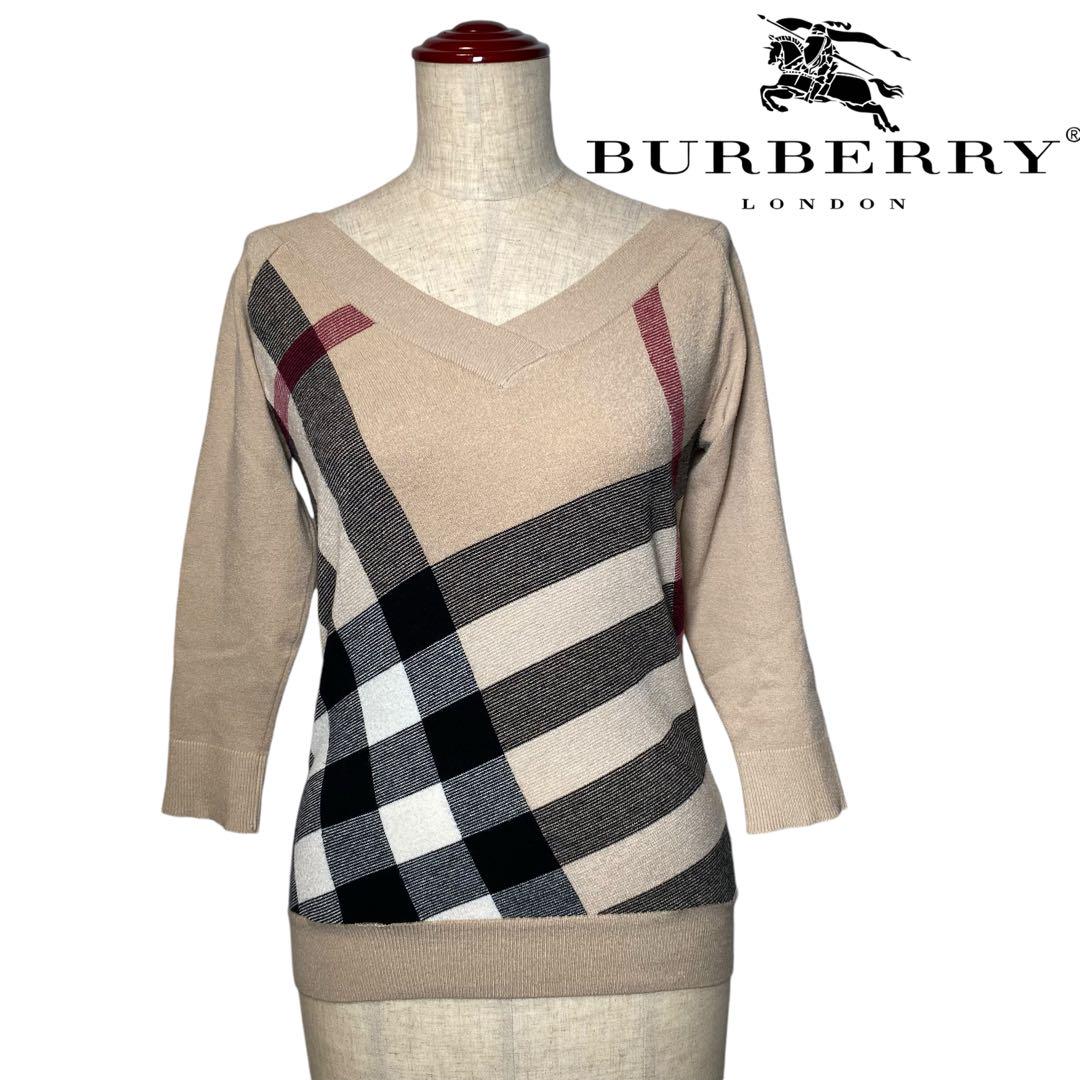BURBERRY バーバリーロンドン　メガチェック　Ｖネック　ニット