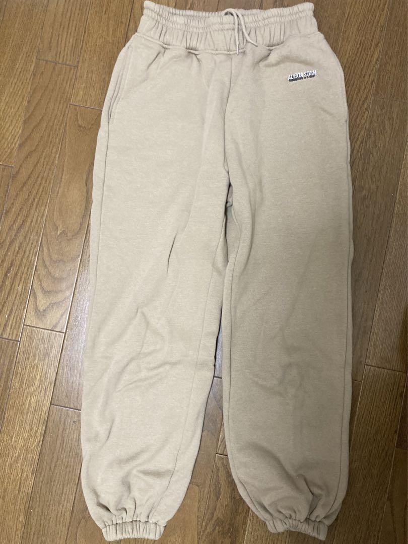 アリシアスタン 刺繍ロゴスウェットパンツ