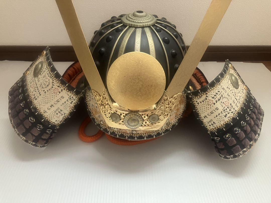 ［着用可、やや傷あり]等身大　兜　金属製