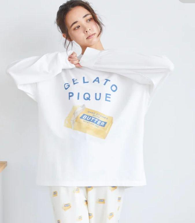 gelato pique BUTTER バター ワンポイントロンT