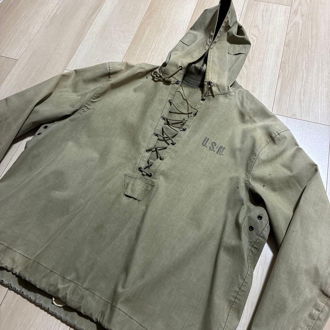 40's usnavy N-2 デッキ　レインパーカー s vintage