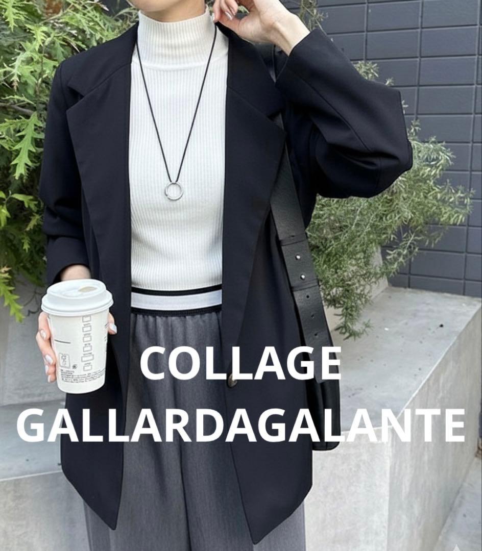 コラージュガリャルダガランテ 洗える 2WAYツイルジャケット ベスト ブラック SIZE COLLAGE GALLARDAGALANTE