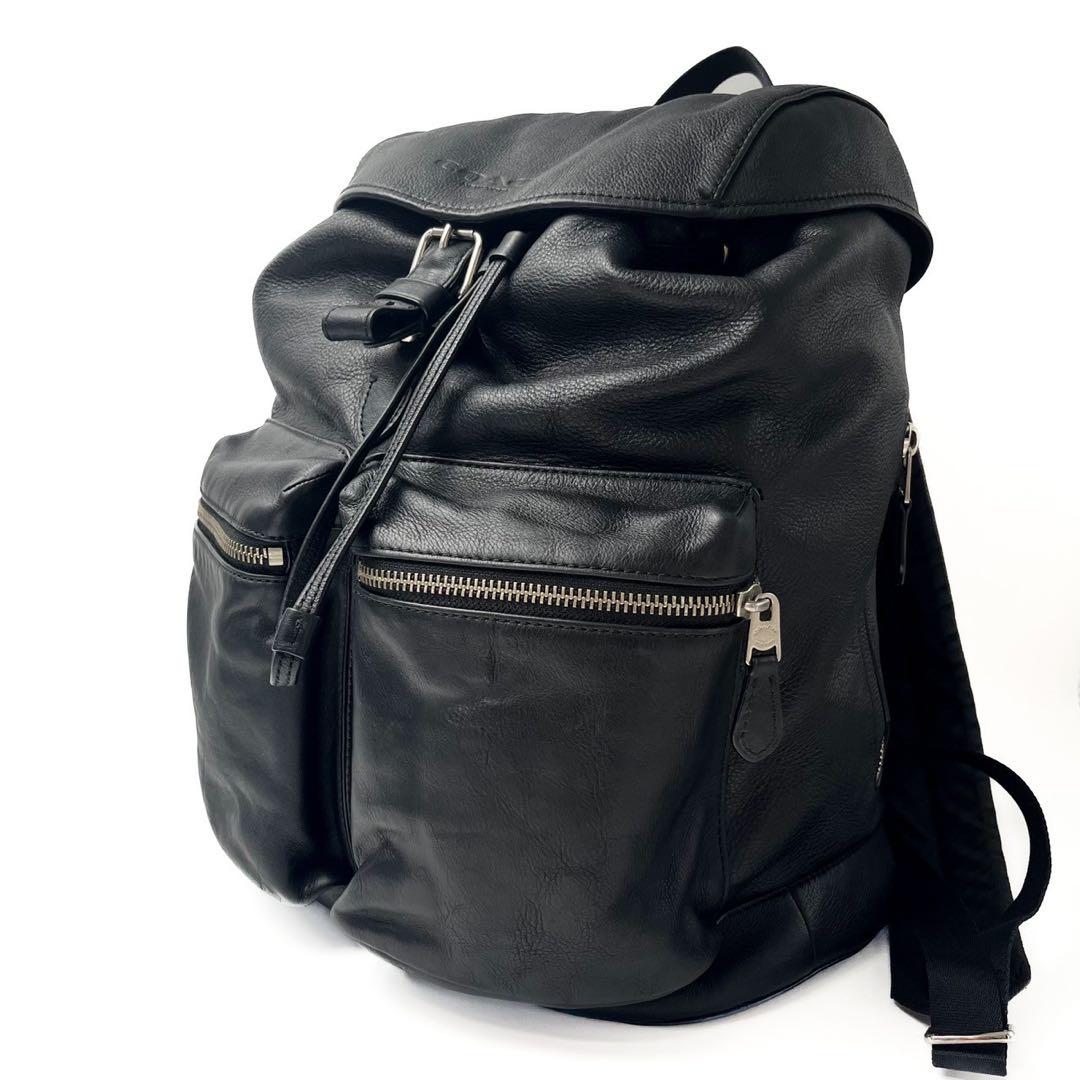 希少✨ COACH コーチ レザー バックパック リュック 本革 ブラック 黒