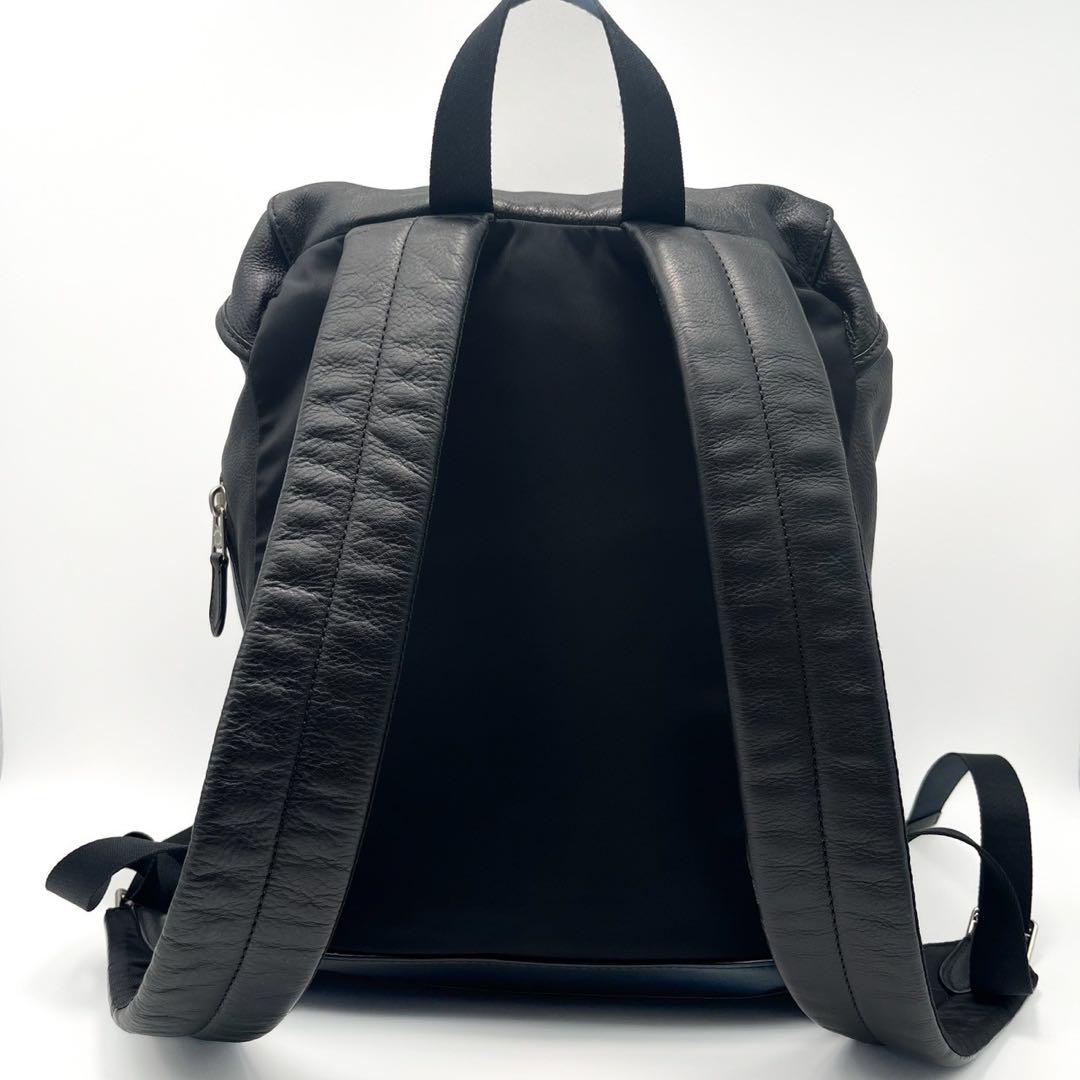 希少✨ COACH コーチ レザー バックパック リュック 本革 ブラック 黒