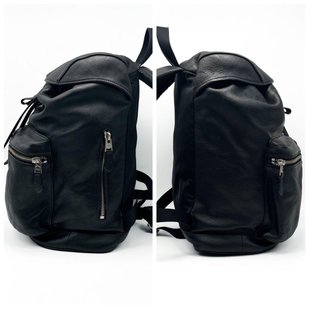 希少✨ COACH コーチ レザー バックパック リュック 本革 ブラック 黒