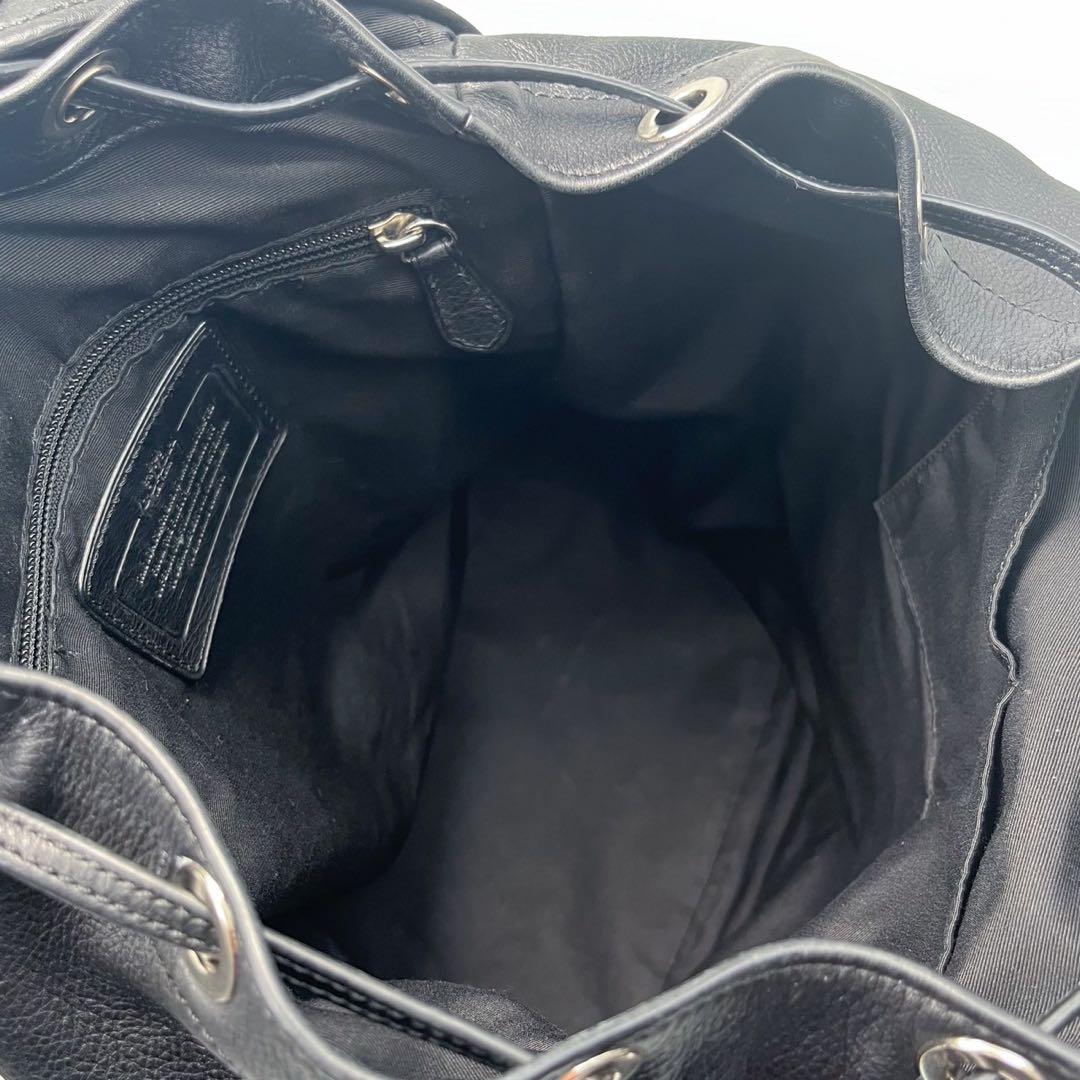 希少✨ COACH コーチ レザー バックパック リュック 本革 ブラック 黒