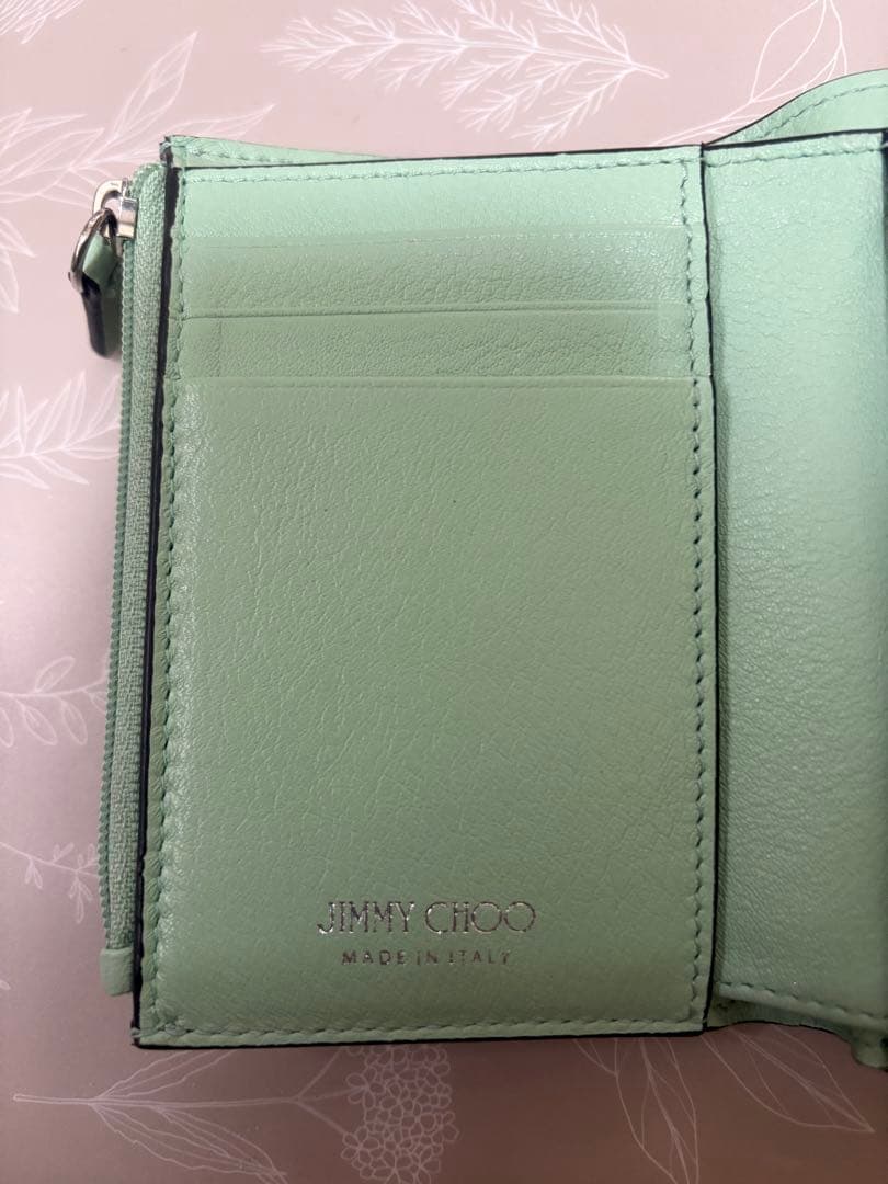 ✨【美品】ジミーチュウ CHERI 三つ折り財布 クリスタル付き✨