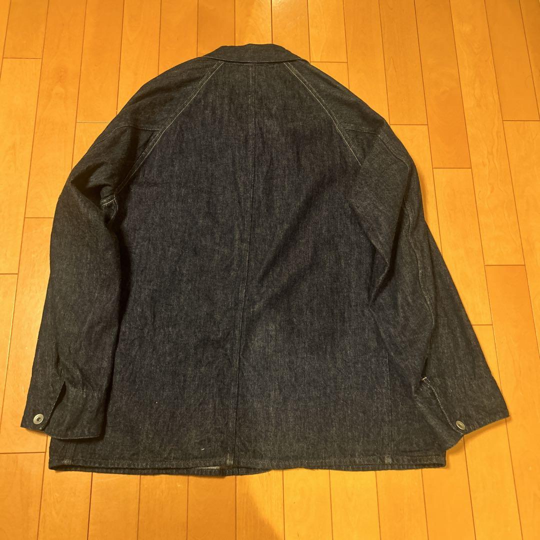 コモリ　デニムワークジャケット　ネイビー　2 COMOLI