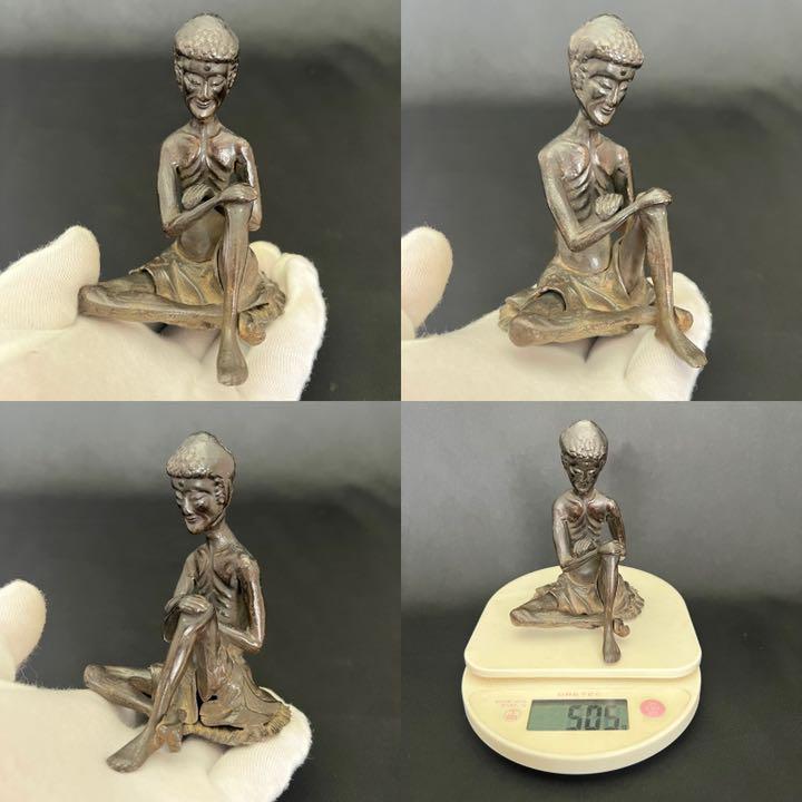 ◎古美術 庵々◎時代物 釈迦苦行像◎アンチモニー◎寺出物江戸時代仏像◎仏教美術