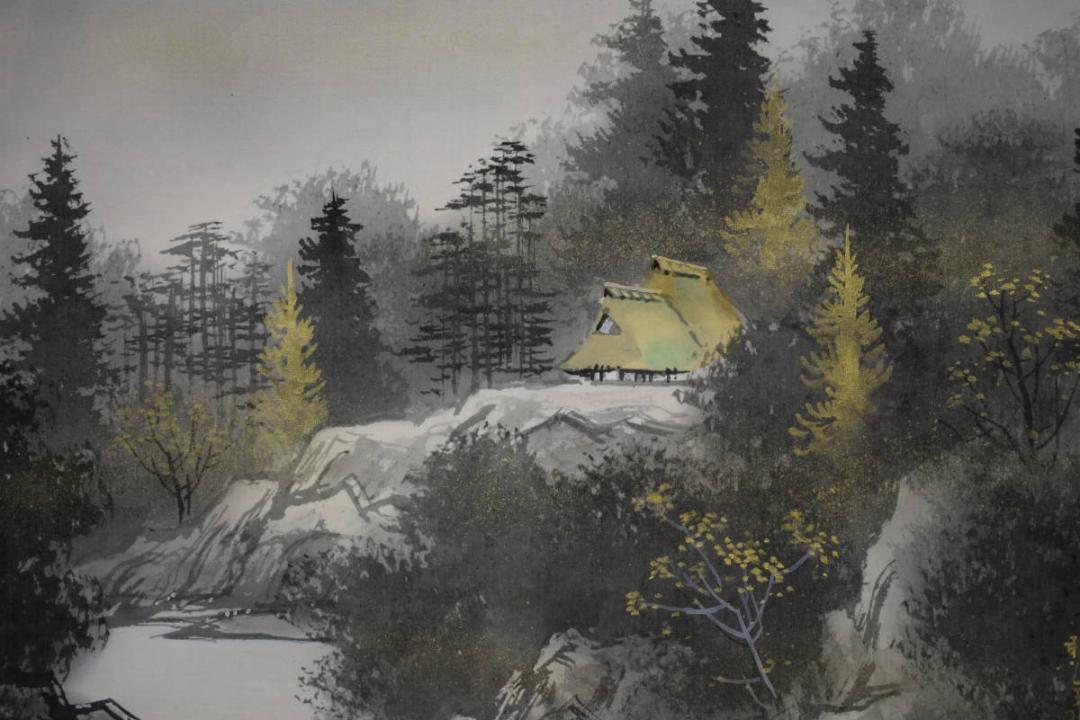 真作/郡賜泉/山家図/桐共箱付/布袋屋掛軸HF-600 真作/郡賜泉/山家図/桐共箱付/布袋屋掛軸HF-600 - メルカリ