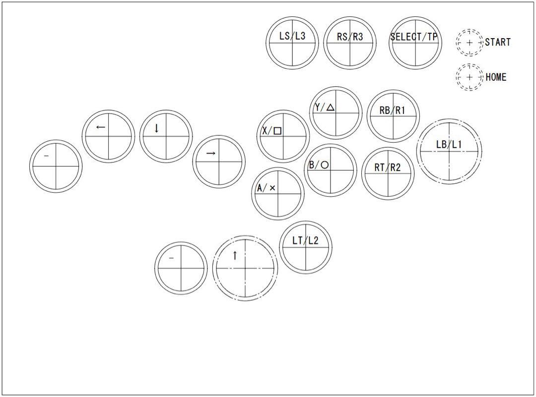 スト6カスタム】レバーレスコントローラー スト6向けボタン配置