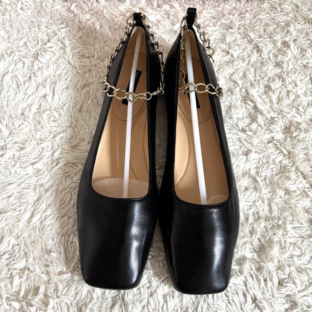 極美品✨ファビオルスコーニ スクエアトゥ パンプス アンクル