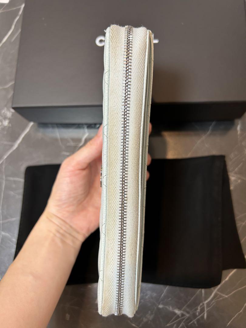 CHANEL 長財布 水色（☆大人気☆CHANELロングジップウォレット
