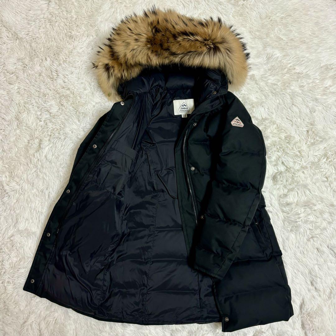 【美品】Pyrenex ピレネックス グルノーブル ラクーンファー ダウン 38