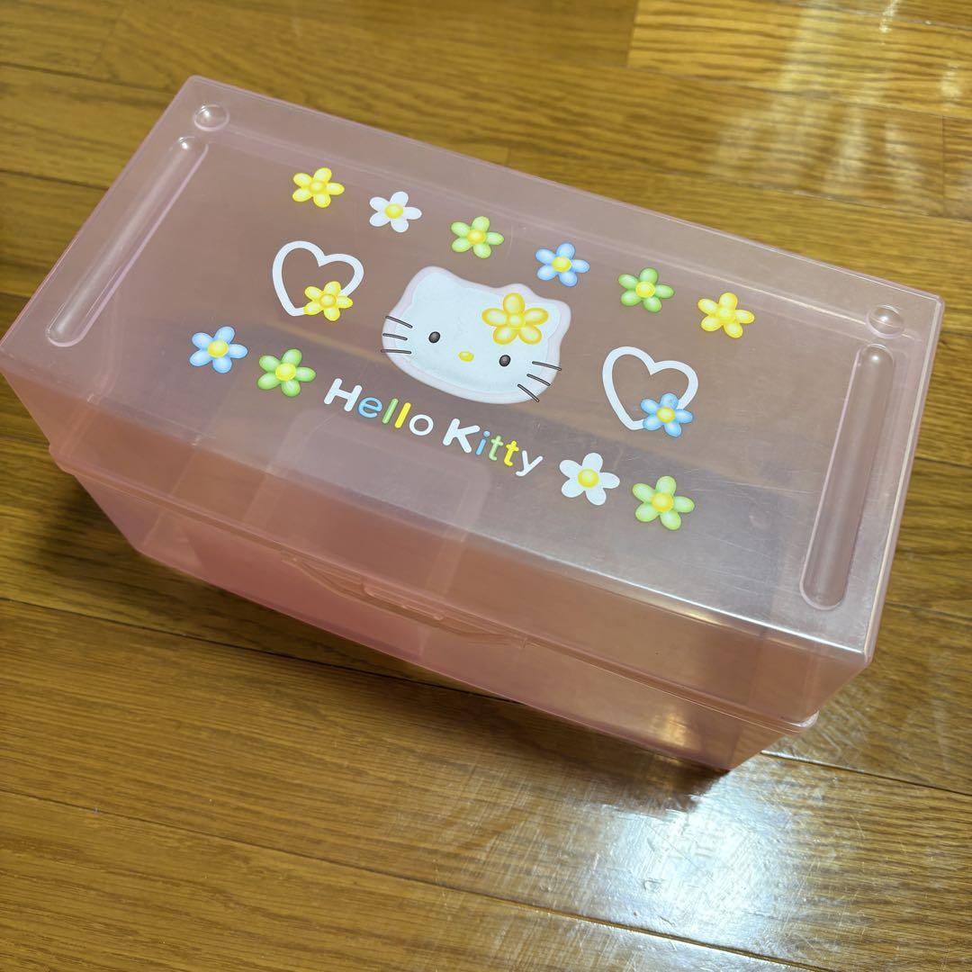 ハローキティ 収納ボックス カオハナ ピンク レトロ 平成