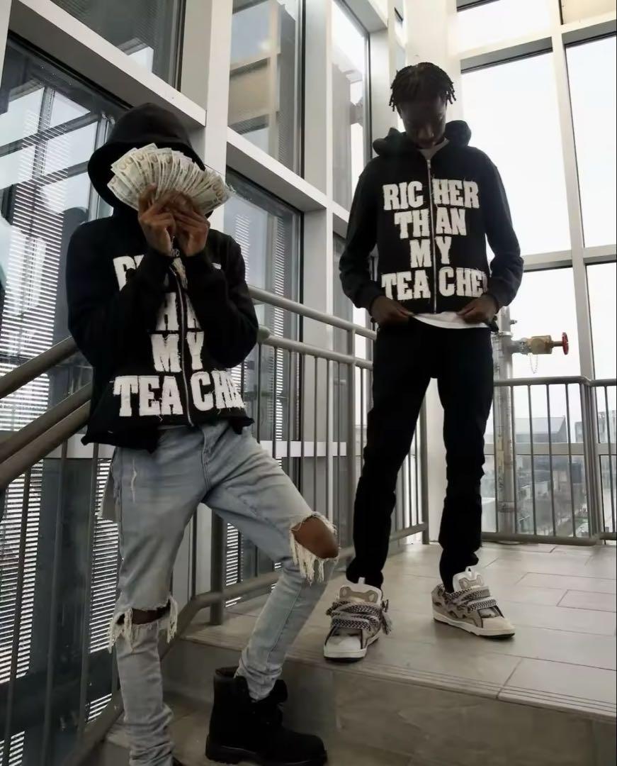 トップス RICHER THAN MY TEACHER foodie Black