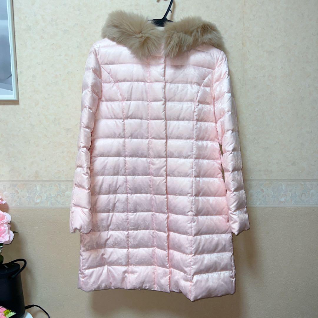 総合評価 Courrèges 総柄 フォックスファー ダウンコート AlThW-m70303885068 クレージュ 希少 大得価人気