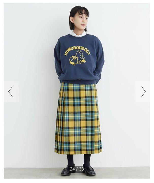 タータンチェックプリーツスカート