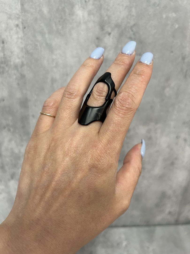VITALY Proxy Ring アーマーリング ユニセックス 黒　14号 ⑤