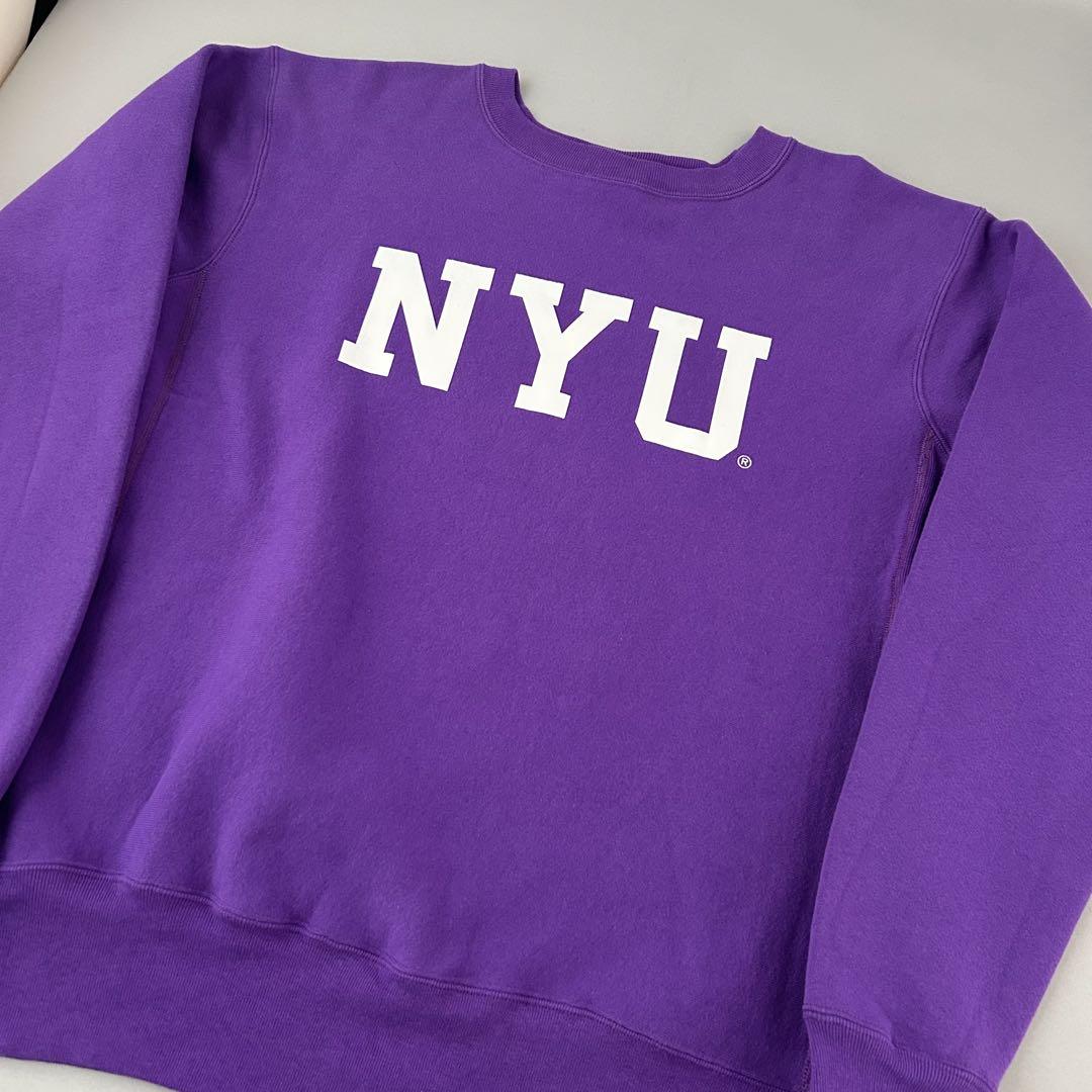 アメリカ製 Champion リバースウィーブ NYUスウェット 赤タグ XL