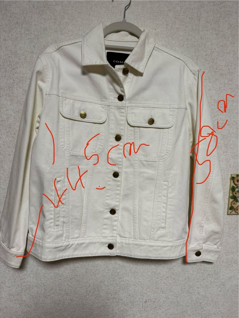 coach コーチ ホワイトデニムジャケット coach コーチ ホワイトデニムジャケット