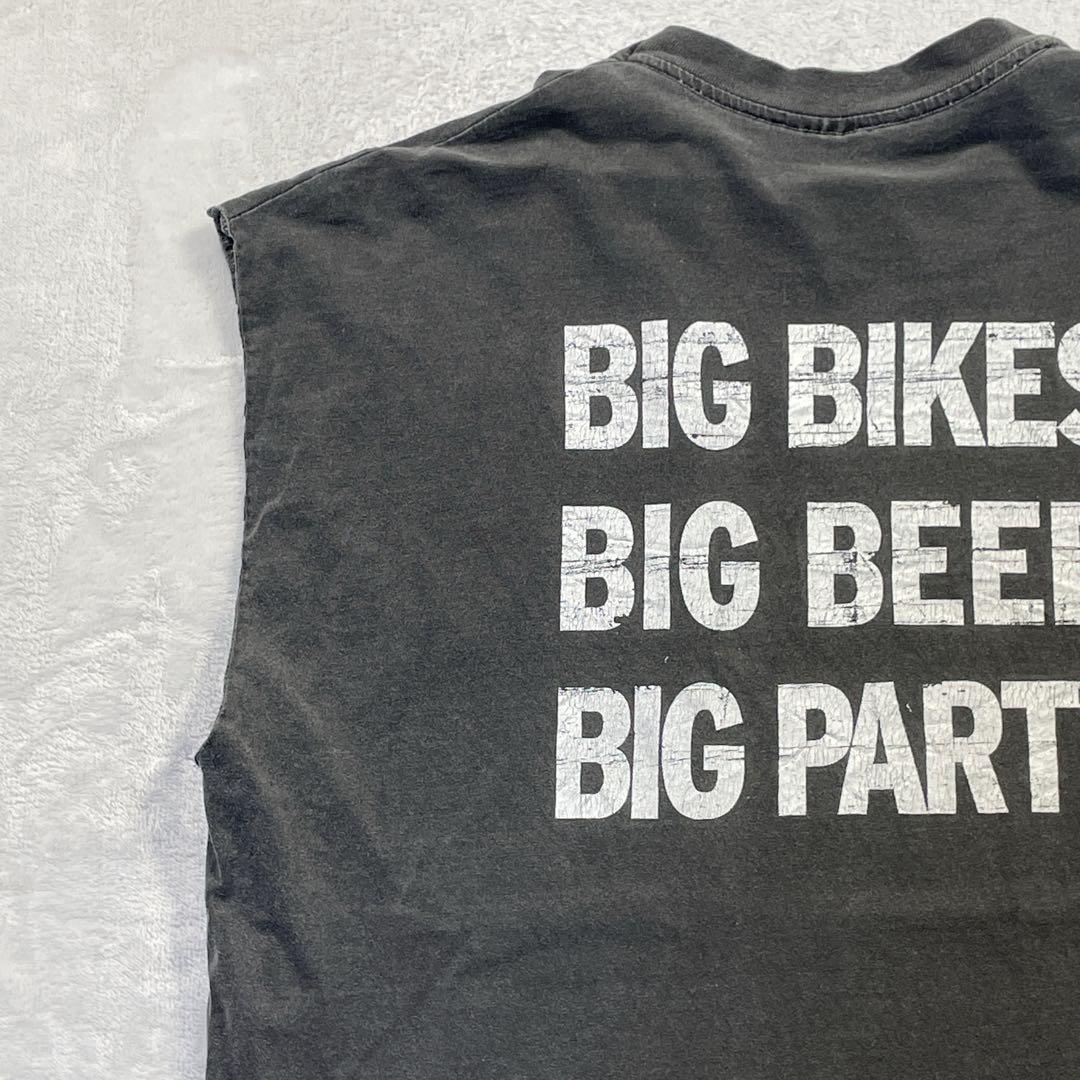 HARLEY-DAVIDSON 95周年Tシャツ　カットオフ　プリント　ブラック